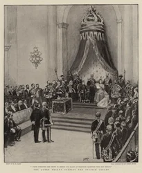 The Queen Regent opening the Spanish Cortes